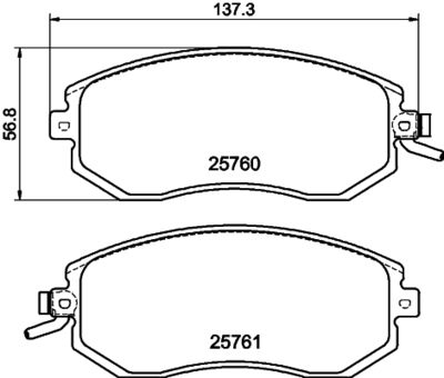 8DB355030331 HELLA PAGID Комплект тормозных колодок, дисковый тормоз