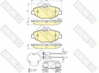 6115424 GIRLING Комплект тормозных колодок, дисковый тормоз