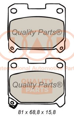 70417191 IAP QUALITY PARTS Комплект тормозных колодок, дисковый тормоз