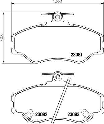 8DB355029011 HELLA PAGID Комплект тормозных колодок, дисковый тормоз