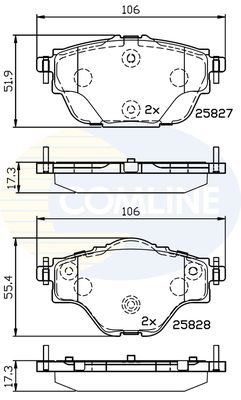 CBP32235 COMLINE Комплект тормозных колодок, дисковый тормоз