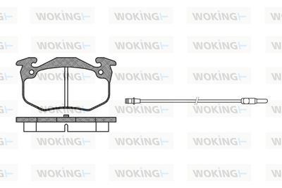 P044392 WOKING Комплект тормозных колодок, дисковый тормоз