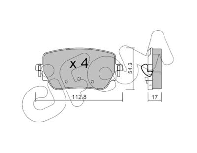 82211960 CIFAM Комплект тормозных колодок, дисковый тормоз