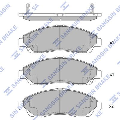 SP1452 Hi-Q Комплект тормозных колодок, дисковый тормоз