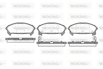 P260302 WOKING Комплект тормозных колодок, дисковый тормоз