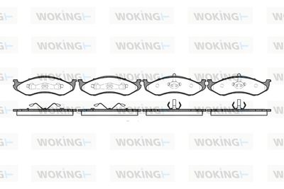 P567300 WOKING Комплект тормозных колодок, дисковый тормоз