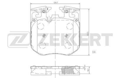 BS1531 ZEKKERT Комплект тормозных колодок, дисковый тормоз