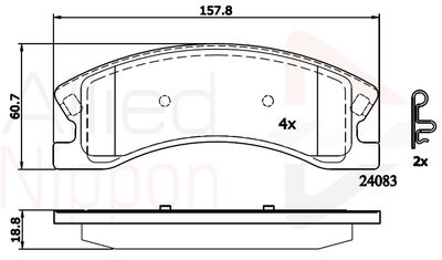 ADB31202 COMLINE Комплект тормозных колодок, дисковый тормоз