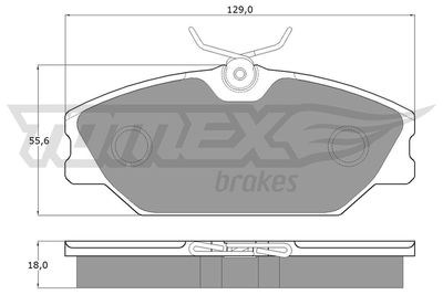 TX10771 TOMEX Brakes Комплект тормозных колодок, дисковый тормоз