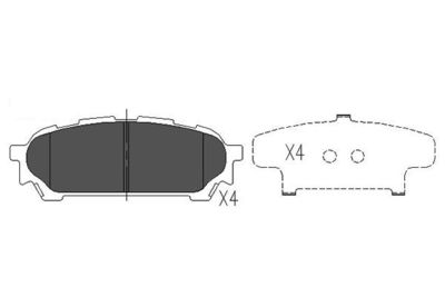 KBP8019 KAVO PARTS Комплект тормозных колодок, дисковый тормоз