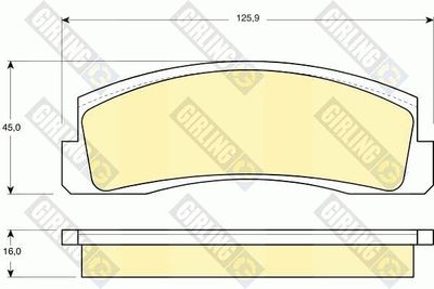 6102653 GIRLING Комплект тормозных колодок, дисковый тормоз