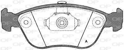 BPA072200 OPEN PARTS Комплект тормозных колодок, дисковый тормоз