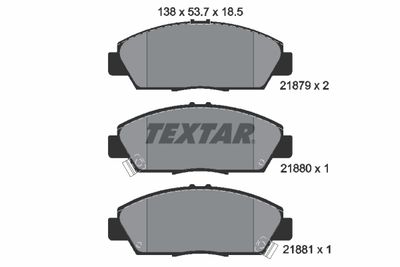 2187901 TEXTAR Комплект тормозных колодок, дисковый тормоз