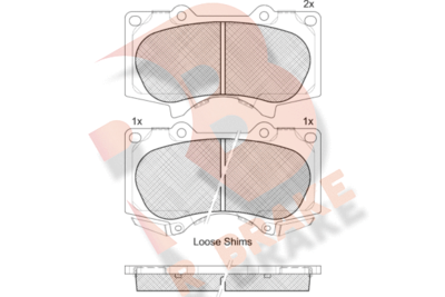 RB1665 R BRAKE Комплект тормозных колодок, дисковый тормоз