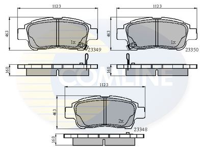 CBP3582 COMLINE Комплект тормозных колодок, дисковый тормоз