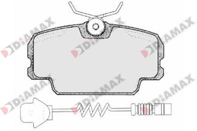 N09408 DIAMAX Комплект тормозных колодок, дисковый тормоз