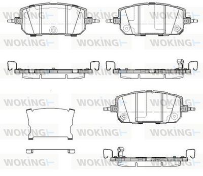 P1860302 WOKING Комплект тормозных колодок, дисковый тормоз