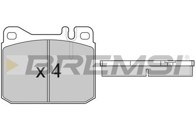 BP2108 BREMSI Комплект тормозных колодок, дисковый тормоз