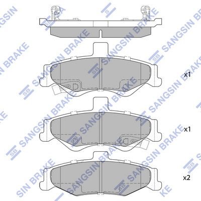 SP4301 Hi-Q Комплект тормозных колодок, дисковый тормоз