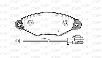 BPA064330 OPEN PARTS Комплект тормозных колодок, дисковый тормоз