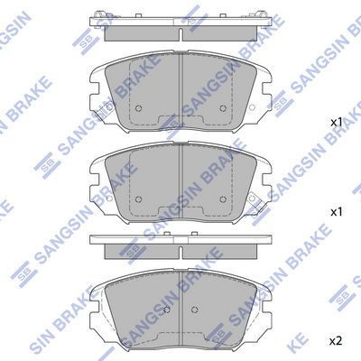 SP1182 Hi-Q Комплект тормозных колодок, дисковый тормоз