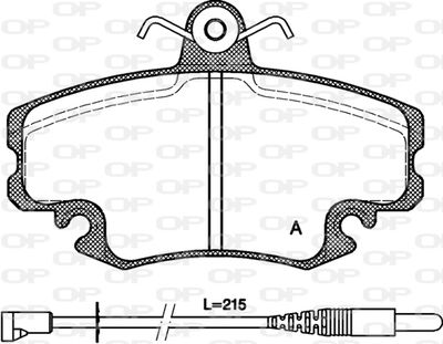 BPA014132 OPEN PARTS Комплект тормозных колодок, дисковый тормоз