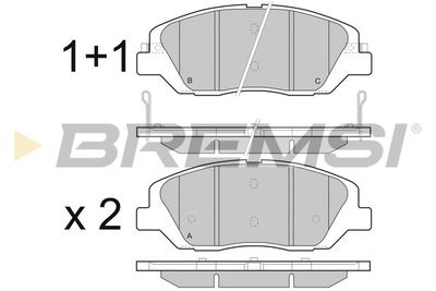 BP3492 BREMSI Комплект тормозных колодок, дисковый тормоз