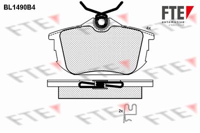 BL1490B4 FTE Комплект тормозных колодок, дисковый тормоз