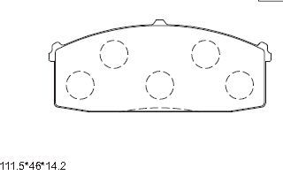 KD1656 ASIMCO Комплект тормозных колодок, дисковый тормоз