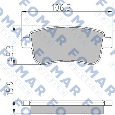 FO931581 FOMAR Friction Комплект тормозных колодок, дисковый тормоз