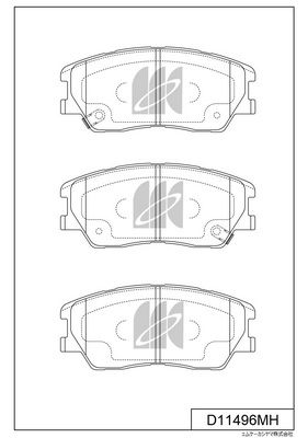 D11496MH MK Kashiyama Комплект тормозных колодок, дисковый тормоз