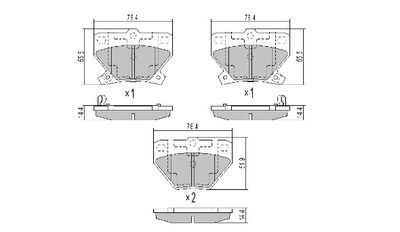 FBP1560 FREMAX Комплект тормозных колодок, дисковый тормоз