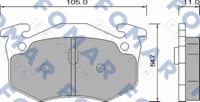 FO742881 FOMAR Friction Комплект тормозных колодок, дисковый тормоз