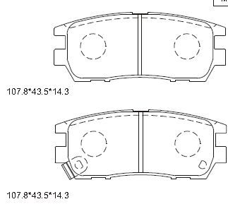 KD4244 ASIMCO Комплект тормозных колодок, дисковый тормоз