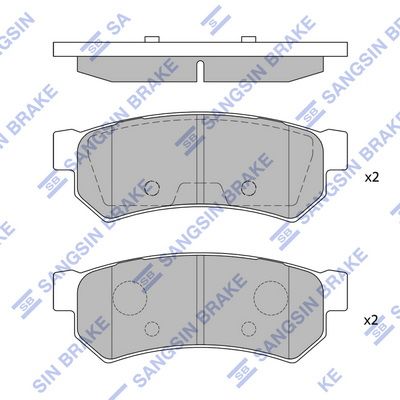 SP1257 Hi-Q Комплект тормозных колодок, дисковый тормоз