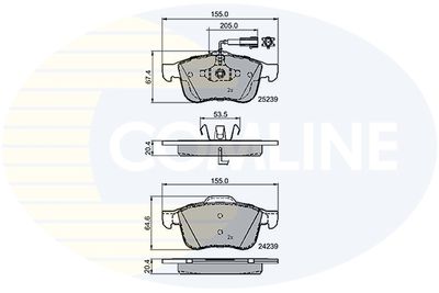 CBP12118 COMLINE Комплект тормозных колодок, дисковый тормоз