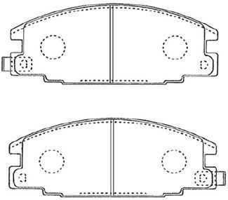 J1N010 AISIN Комплект тормозных колодок, дисковый тормоз