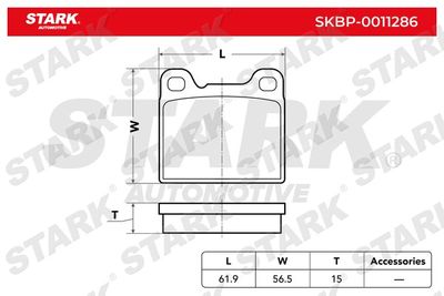 SKBP0011286 Stark Комплект тормозных колодок, дисковый тормоз