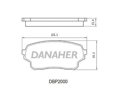 DBP2000 DANAHER Комплект тормозных колодок, дисковый тормоз