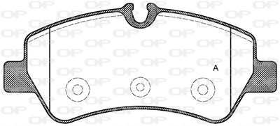 BPA152100 OPEN PARTS Комплект тормозных колодок, дисковый тормоз