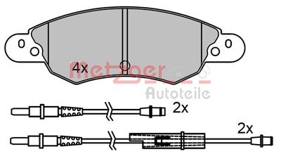 1170502 METZGER Комплект тормозных колодок, дисковый тормоз