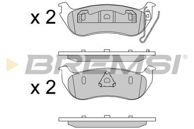 BP3576 BREMSI Комплект тормозных колодок, дисковый тормоз