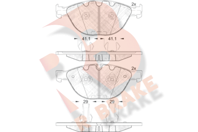 RB1972 R BRAKE Комплект тормозных колодок, дисковый тормоз