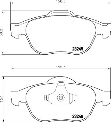 PCP1457 DON Комплект тормозных колодок, дисковый тормоз