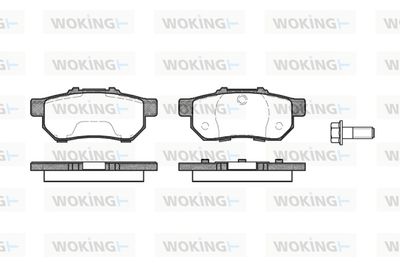 P333320 WOKING Комплект тормозных колодок, дисковый тормоз