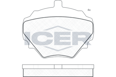 180231 ICER Комплект тормозных колодок, дисковый тормоз