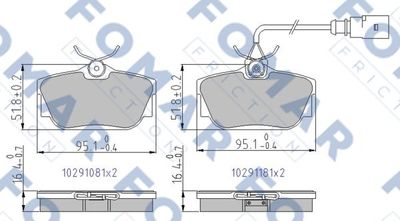 FO691181 FOMAR Friction Комплект тормозных колодок, дисковый тормоз