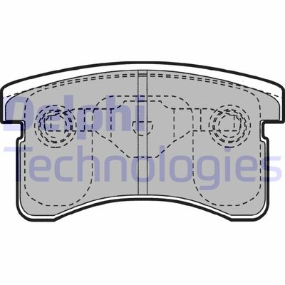 LP1141 DELPHI Комплект тормозных колодок, дисковый тормоз