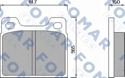 FO460285 FOMAR Friction Комплект тормозных колодок, дисковый тормоз