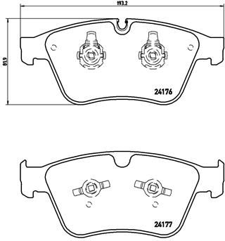 P50105 BREMBO Комплект тормозных колодок, дисковый тормоз